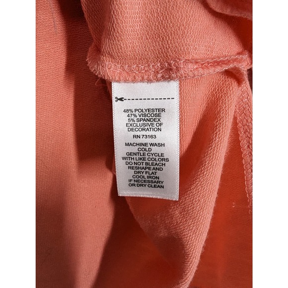 EUC Keren Hart salmon pink long-sleeved V-neck shirt with button detailing XL - Picture 5 of 5